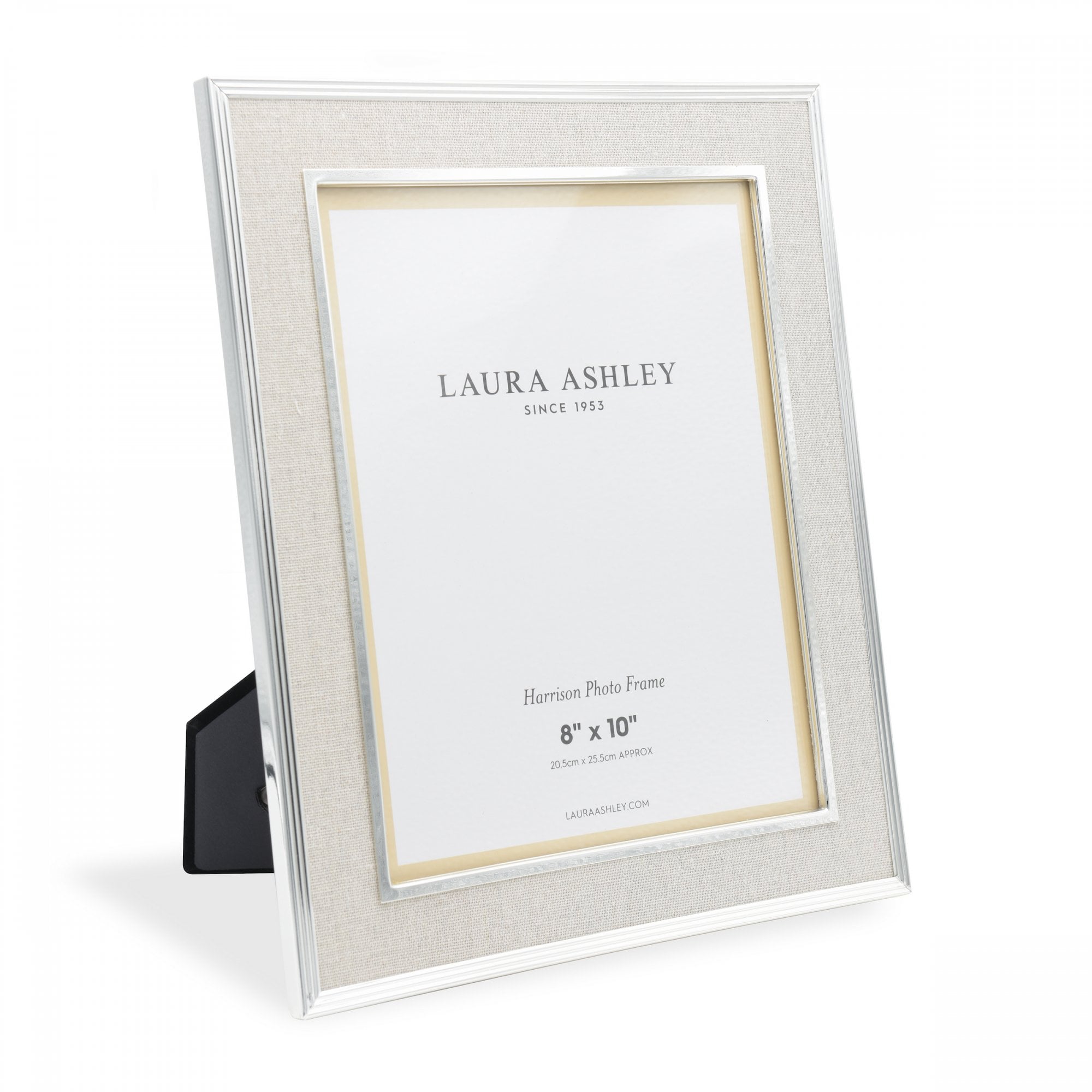 Harrison Photo Frame In Silver Finish With Natural Linen 8x10 Inch LA3649107-Q