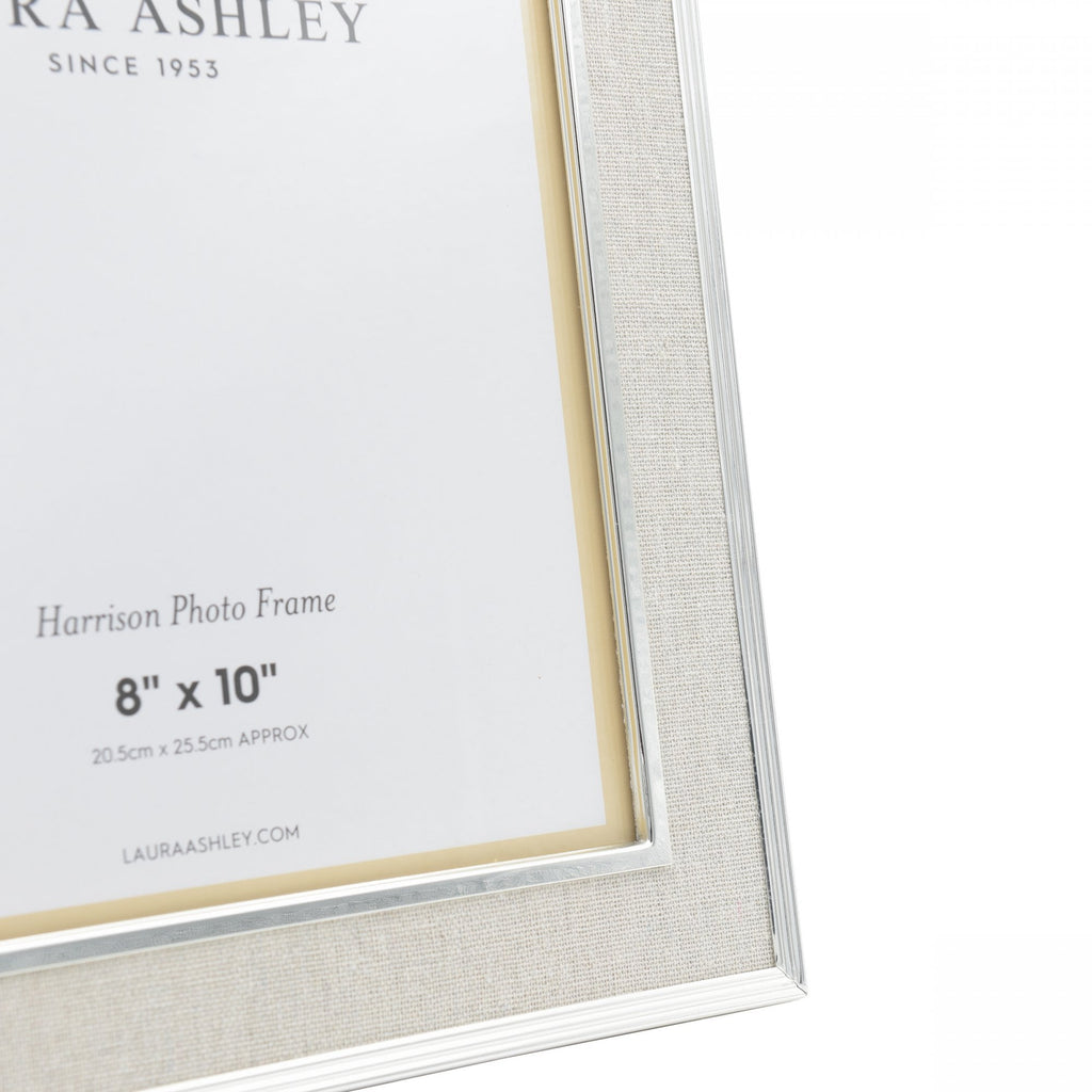 Harrison Photo Frame In Silver Finish With Natural Linen 8x10 Inch LA3649107-Q
