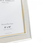 Harrison Photo Frame In Silver Finish With Natural Linen 8x10 Inch LA3649107-Q