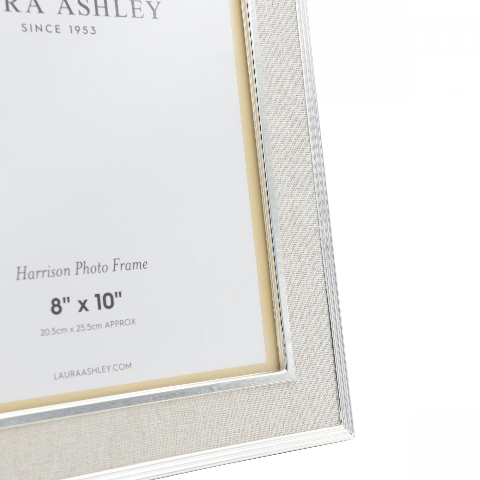 Harrison Photo Frame In Silver Finish With Natural Linen 8x10 Inch LA3649107-Q