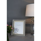 Harrison Photo Frame In Silver Finish With Natural Linen 8x10 Inch LA3649107-Q