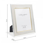 Harrison Photo Frame In Silver Finish With Natural Linen 8x10 Inch LA3649107-Q