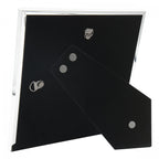Harrison Square Photo Frame In Polished Silver With Grey Linen Detail 5x5 Inch LA3714876-Q