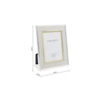 Harrison Photo Frame In Polished Nickel Finish With Natural Linen Detail 5x7 Inch LA3733734-Q