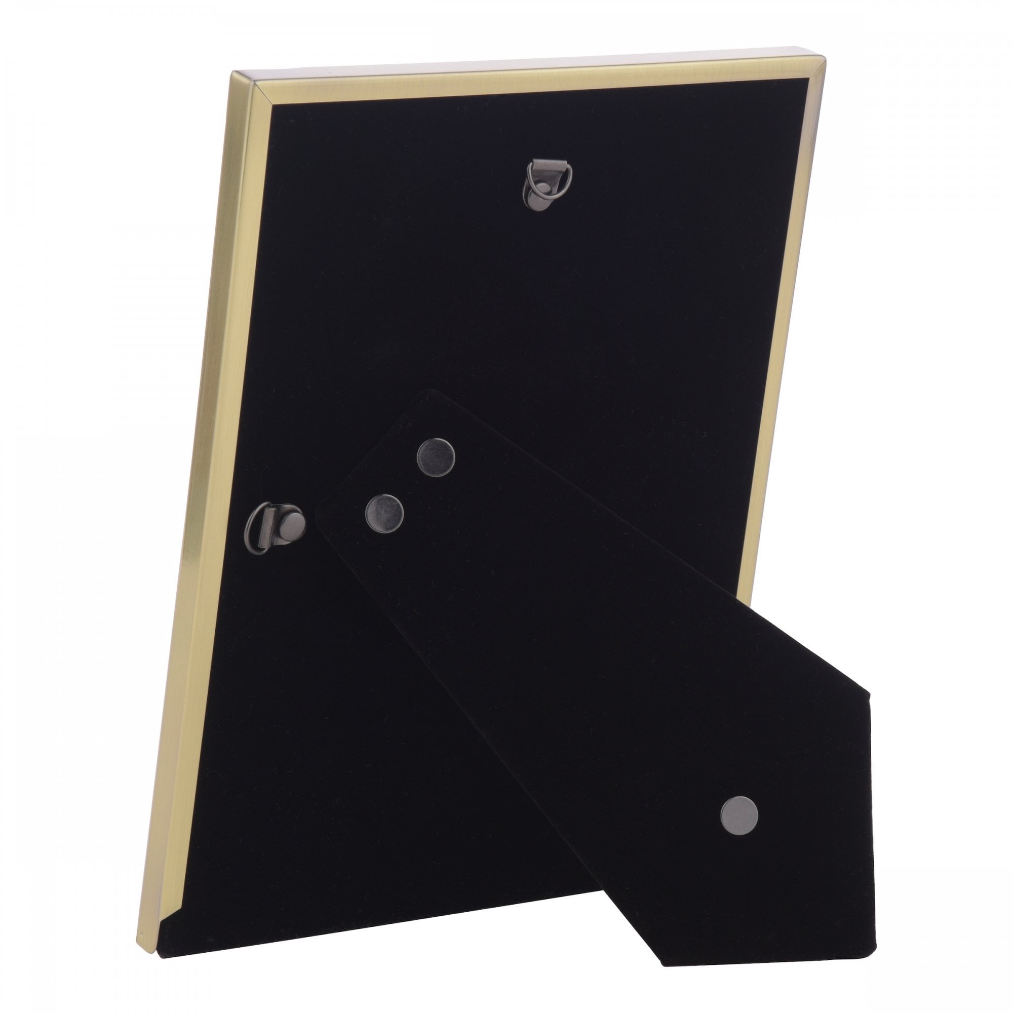 Harrison Photo Frame In Brushed Brass Finish With Blue Detailing 4x6" LA3756505-Q