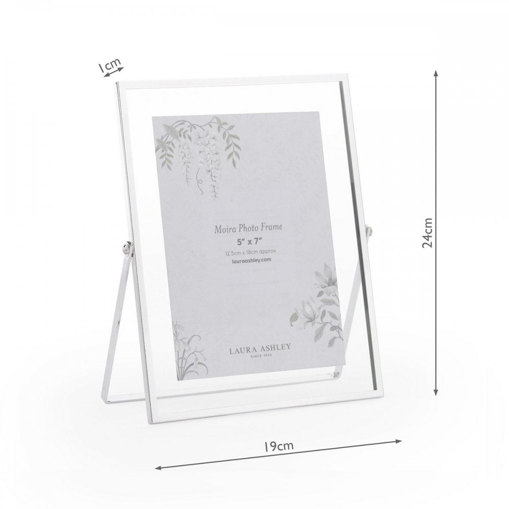 Moira Photo Frame In Polished Silver Finish 5" x 7" LA3756540-Q
