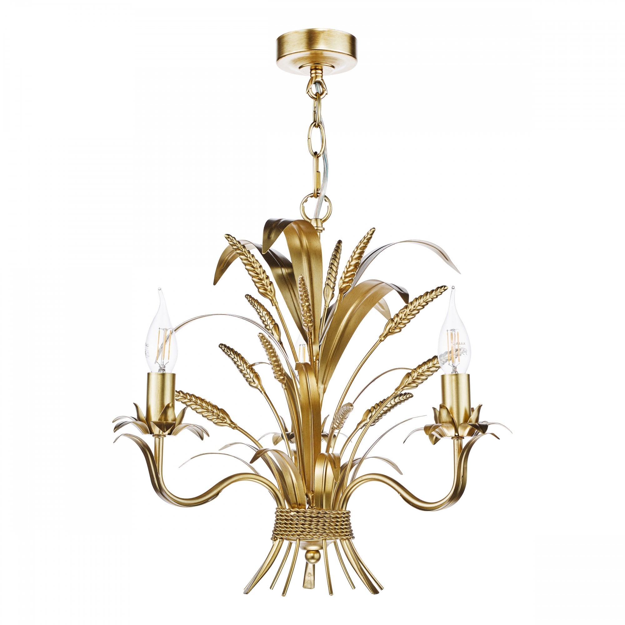 Phaedra 3 Light Ceiling Pendant Light In Gold Finish PHA0335