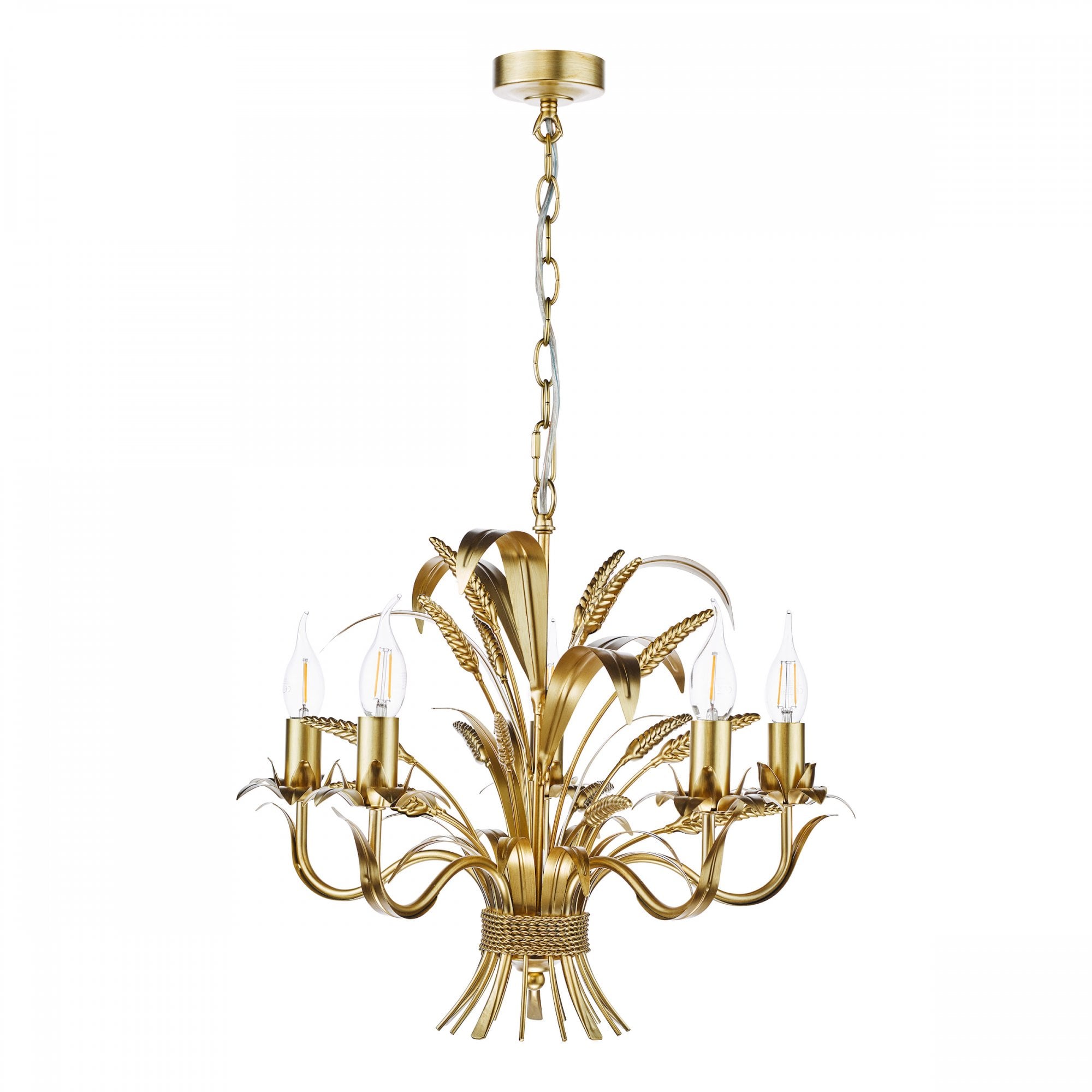 Phaedra 5 Light Ceiling Pendant Light In Gold Finish PHA0535