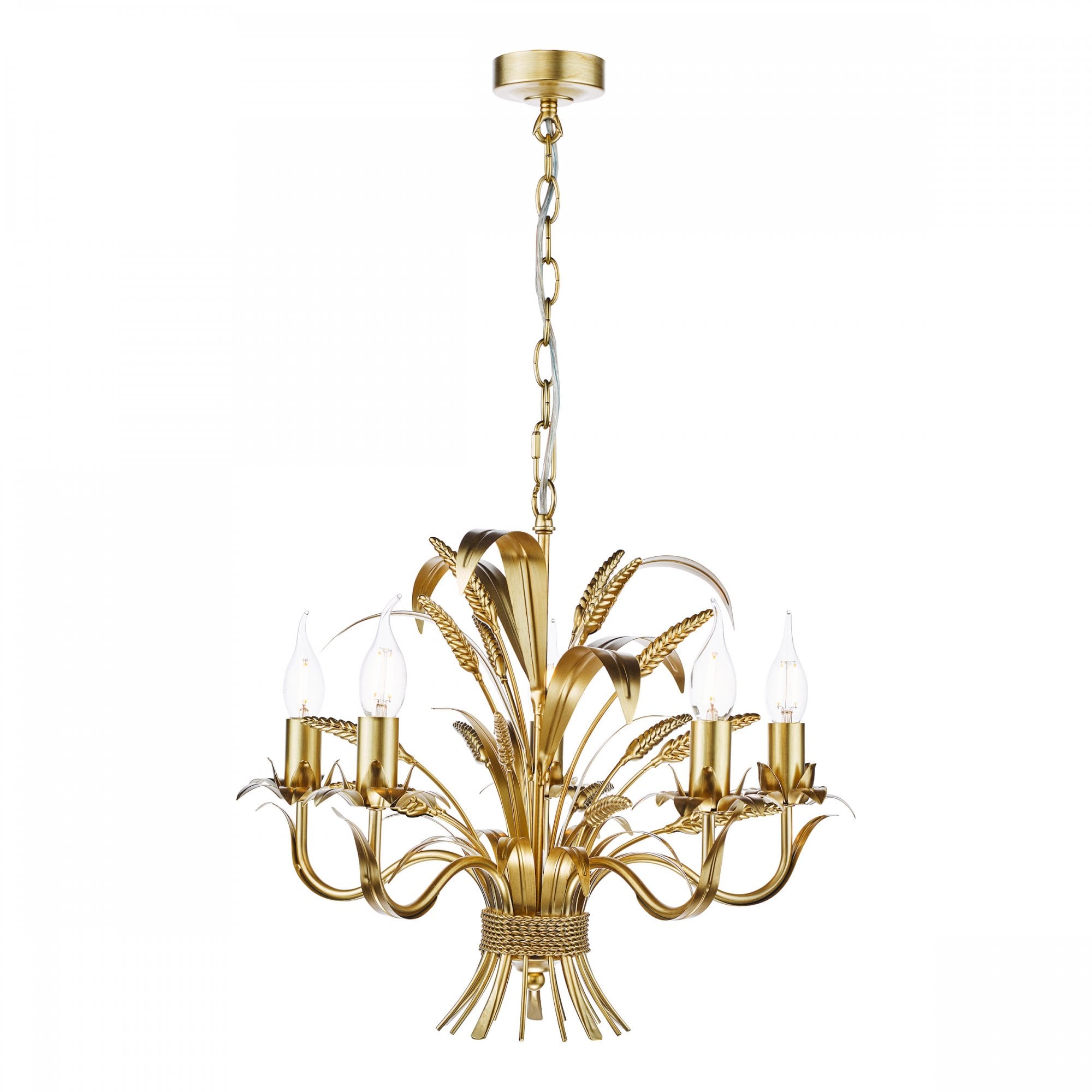 Phaedra 5 Light Ceiling Pendant Light In Gold Finish PHA0535