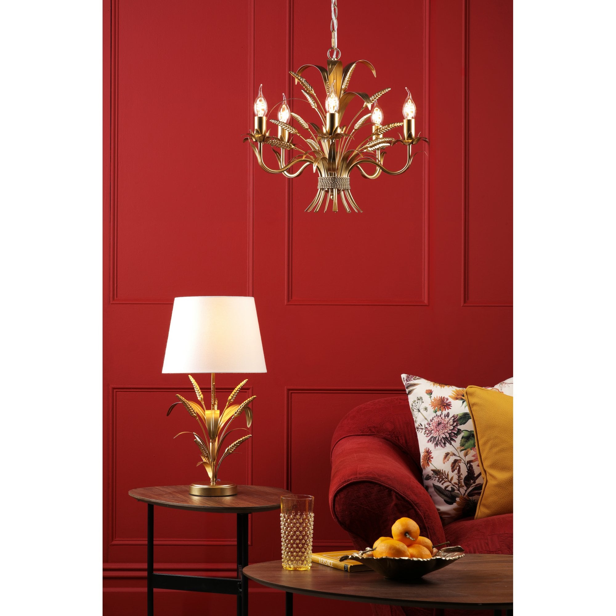 Phaedra 5 Light Ceiling Pendant Light In Gold Finish PHA0535