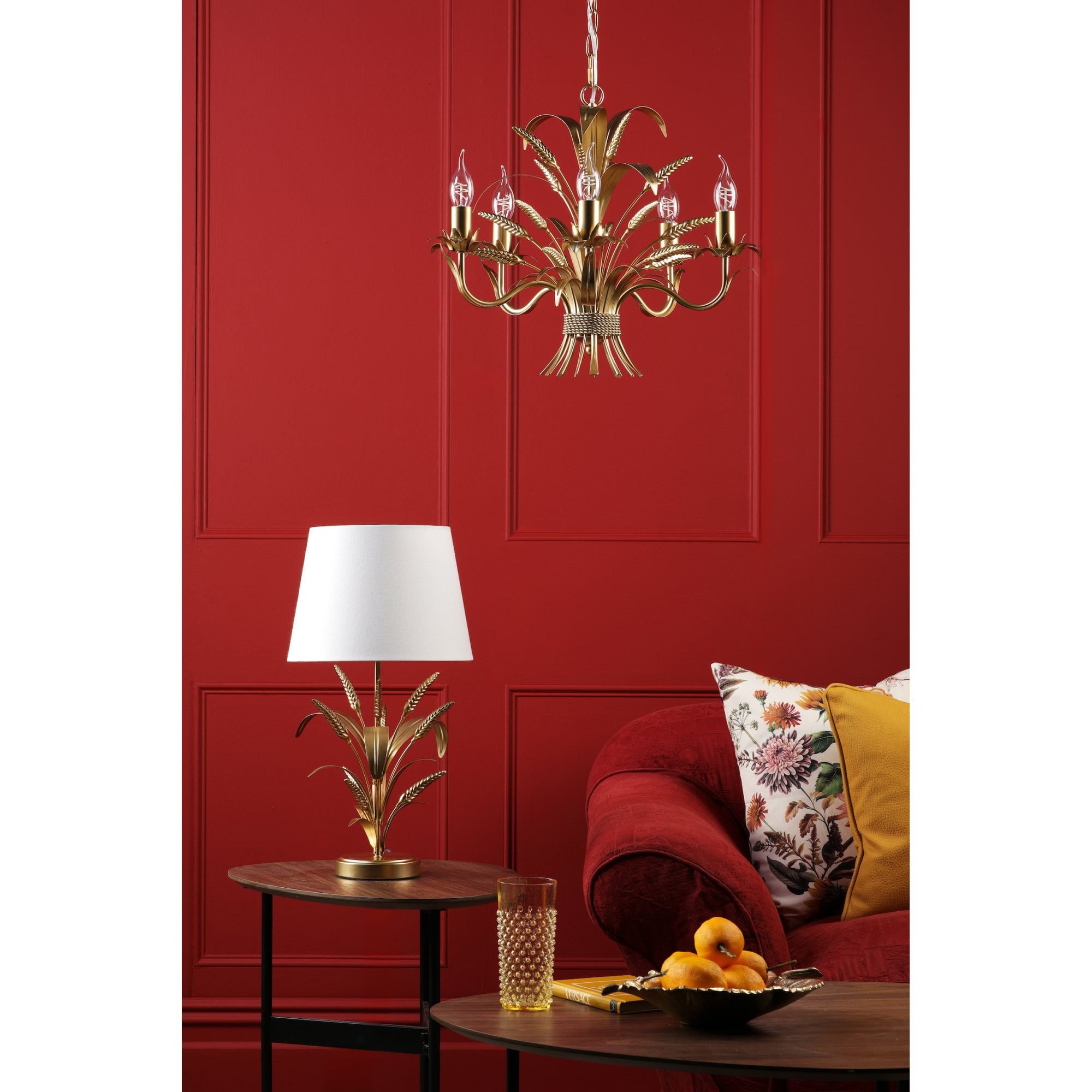 Phaedra 5 Light Ceiling Pendant Light In Gold Finish PHA0535