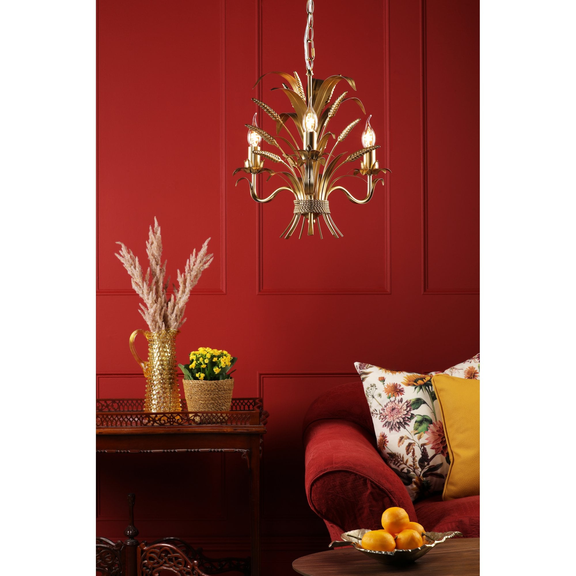 Phaedra 5 Light Ceiling Pendant Light In Gold Finish PHA0535