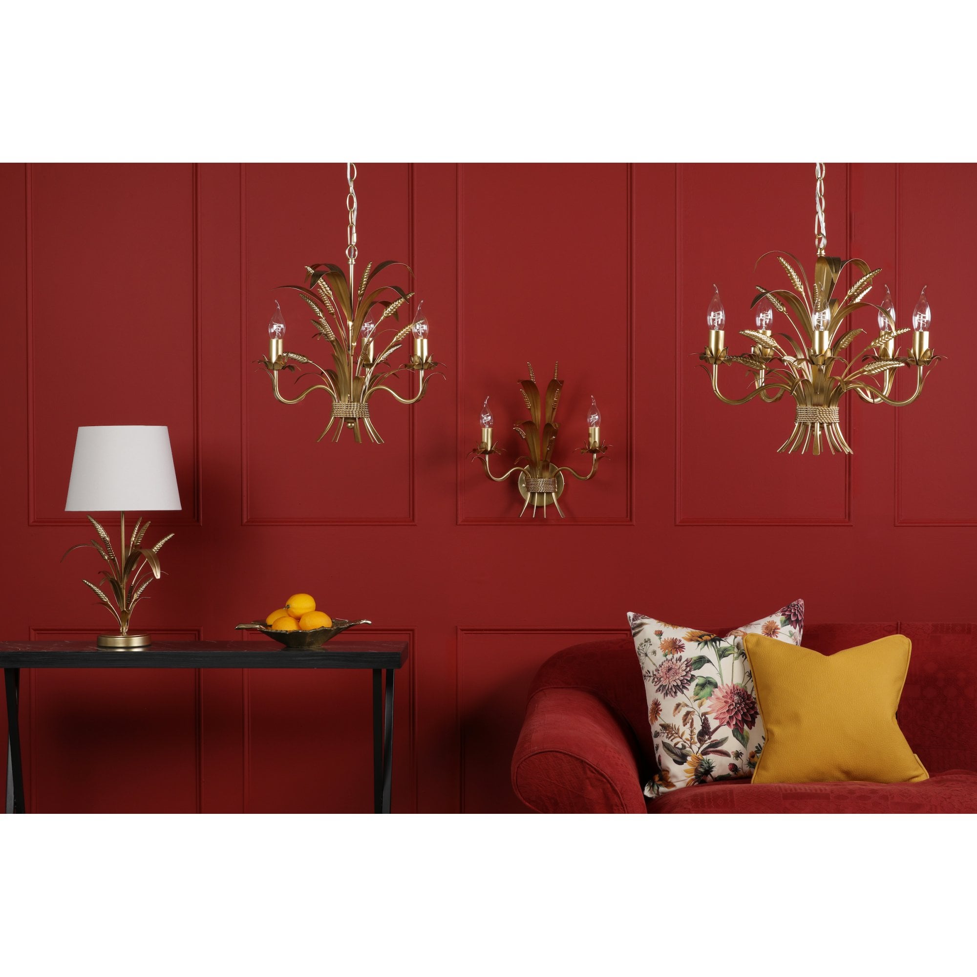 Phaedra 5 Light Ceiling Pendant Light In Gold Finish PHA0535