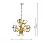 Phaedra 5 Light Ceiling Pendant Light In Gold Finish PHA0535