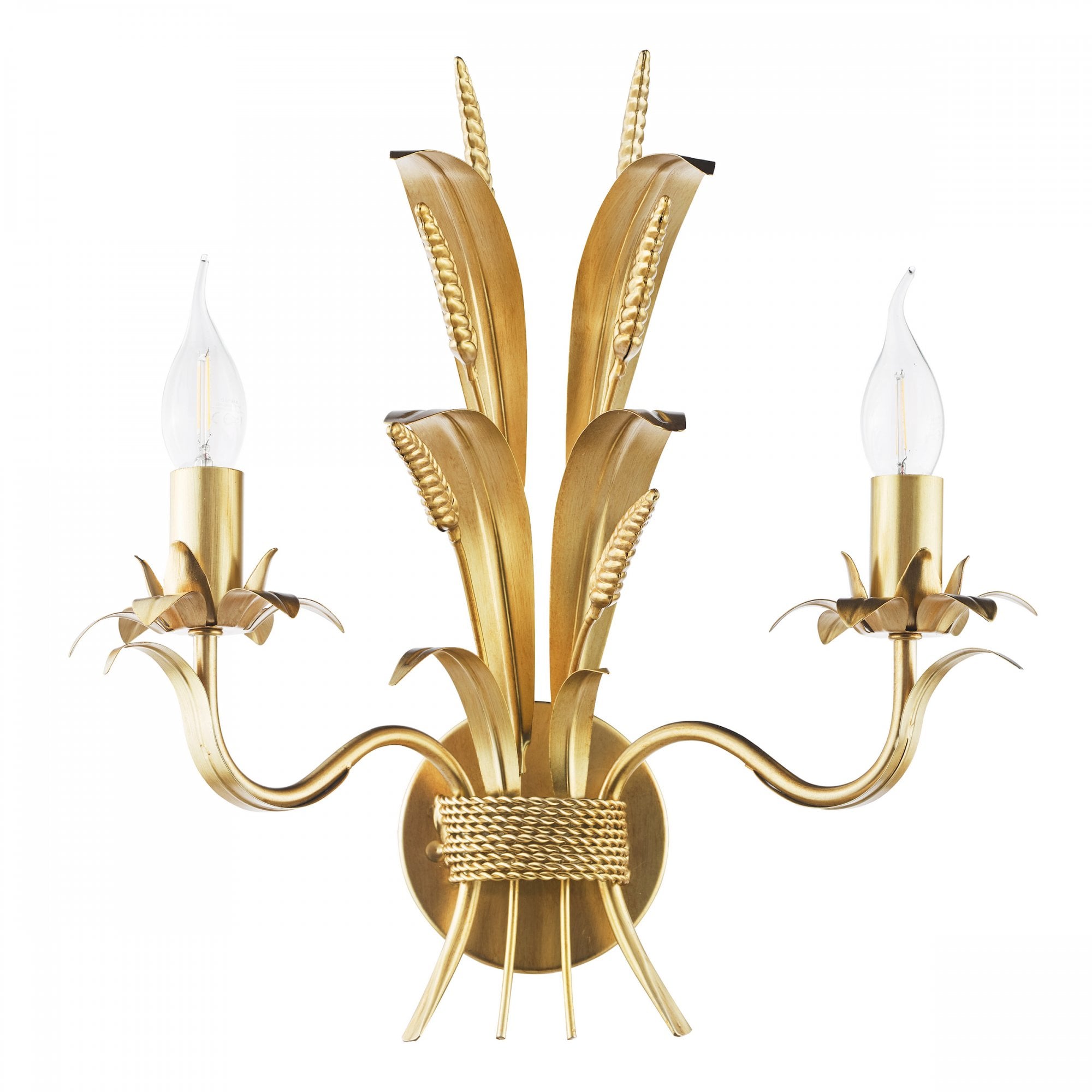 Phaedra 2 Light Wall Light In Gold Finish PHA0935