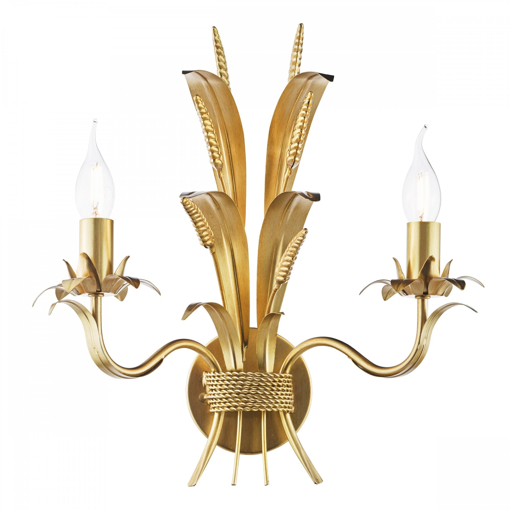 Phaedra 2 Light Wall Light In Gold Finish PHA0935