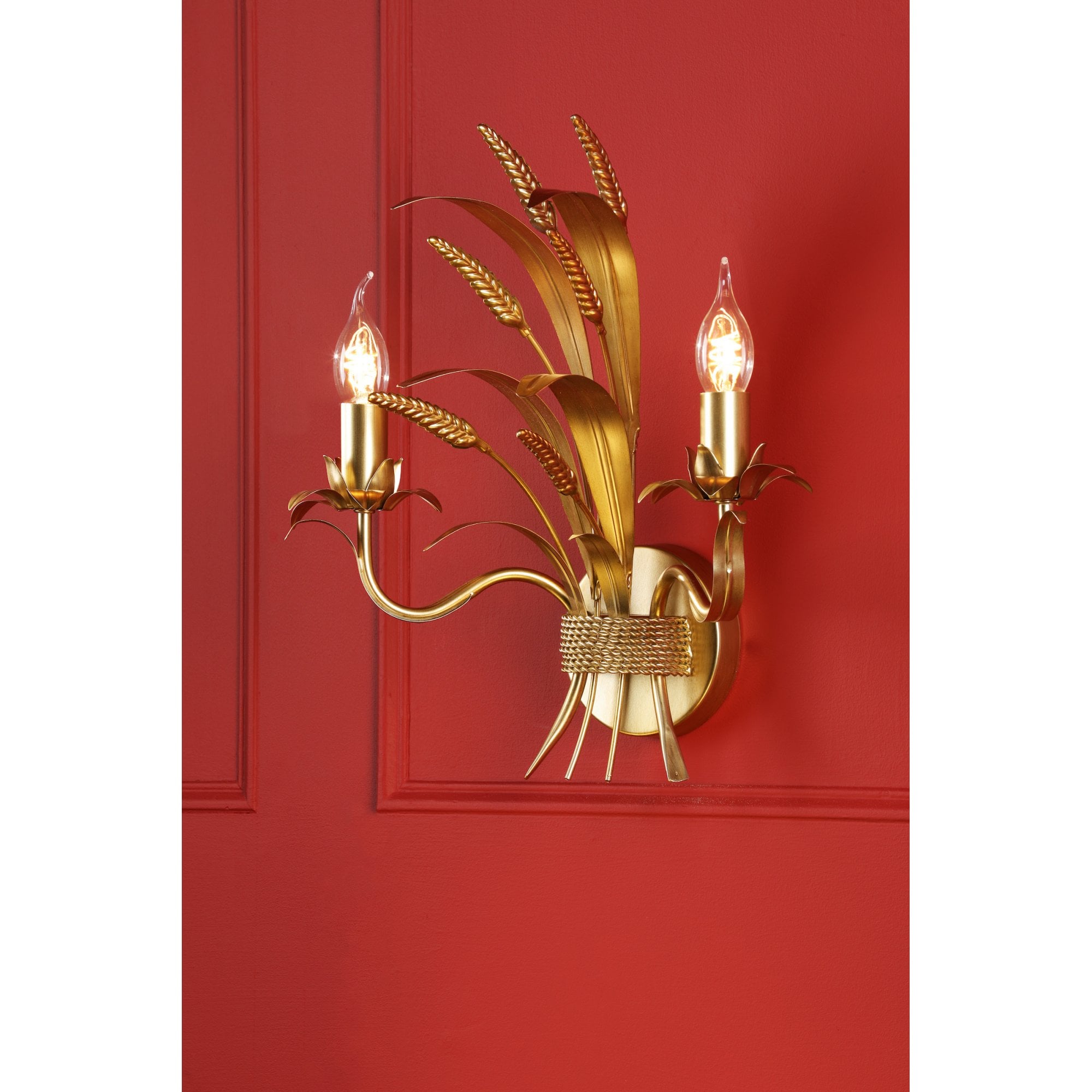 Phaedra 2 Light Wall Light In Gold Finish PHA0935