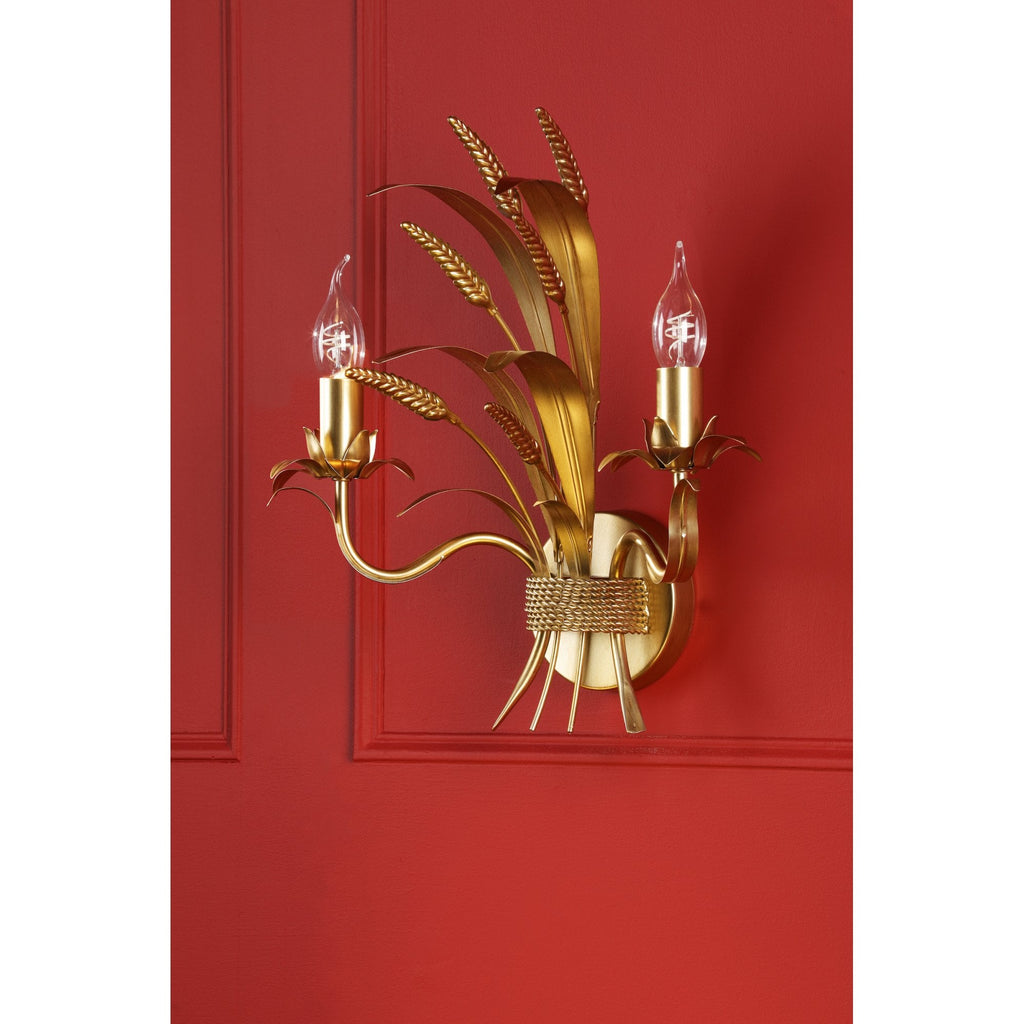 Phaedra 2 Light Wall Light In Gold Finish PHA0935