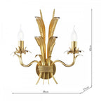 Phaedra 2 Light Wall Light In Gold Finish PHA0935