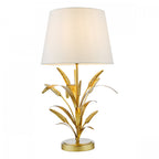 Phaedra Table Lamp In Gold Finish With Natural Linen Shade PHA4235