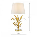 Phaedra Table Lamp In Gold Finish With Natural Linen Shade PHA4235