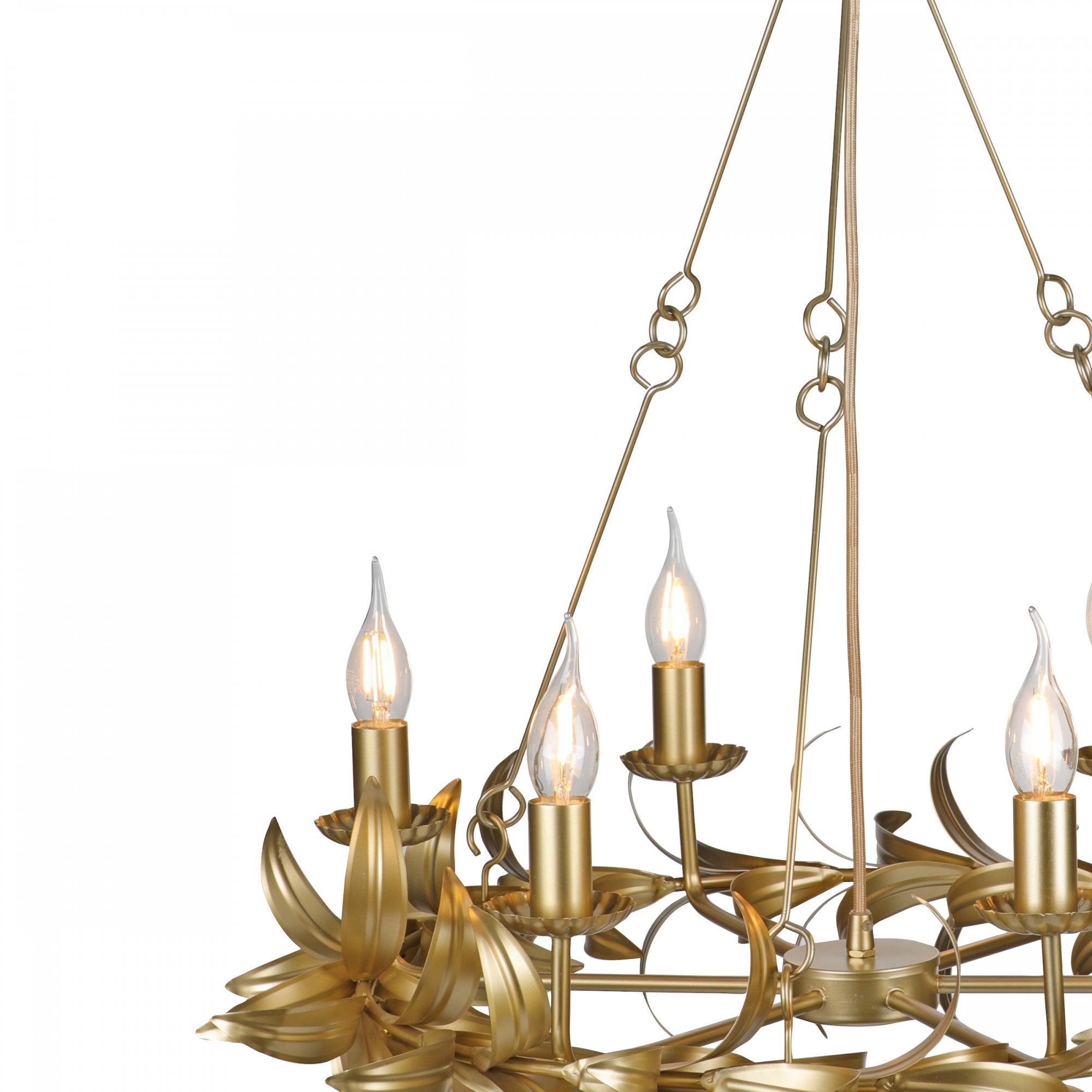 Dar Nadria 6 Light Ceiling Pendant Light In Satin Gold Finish NAD0635