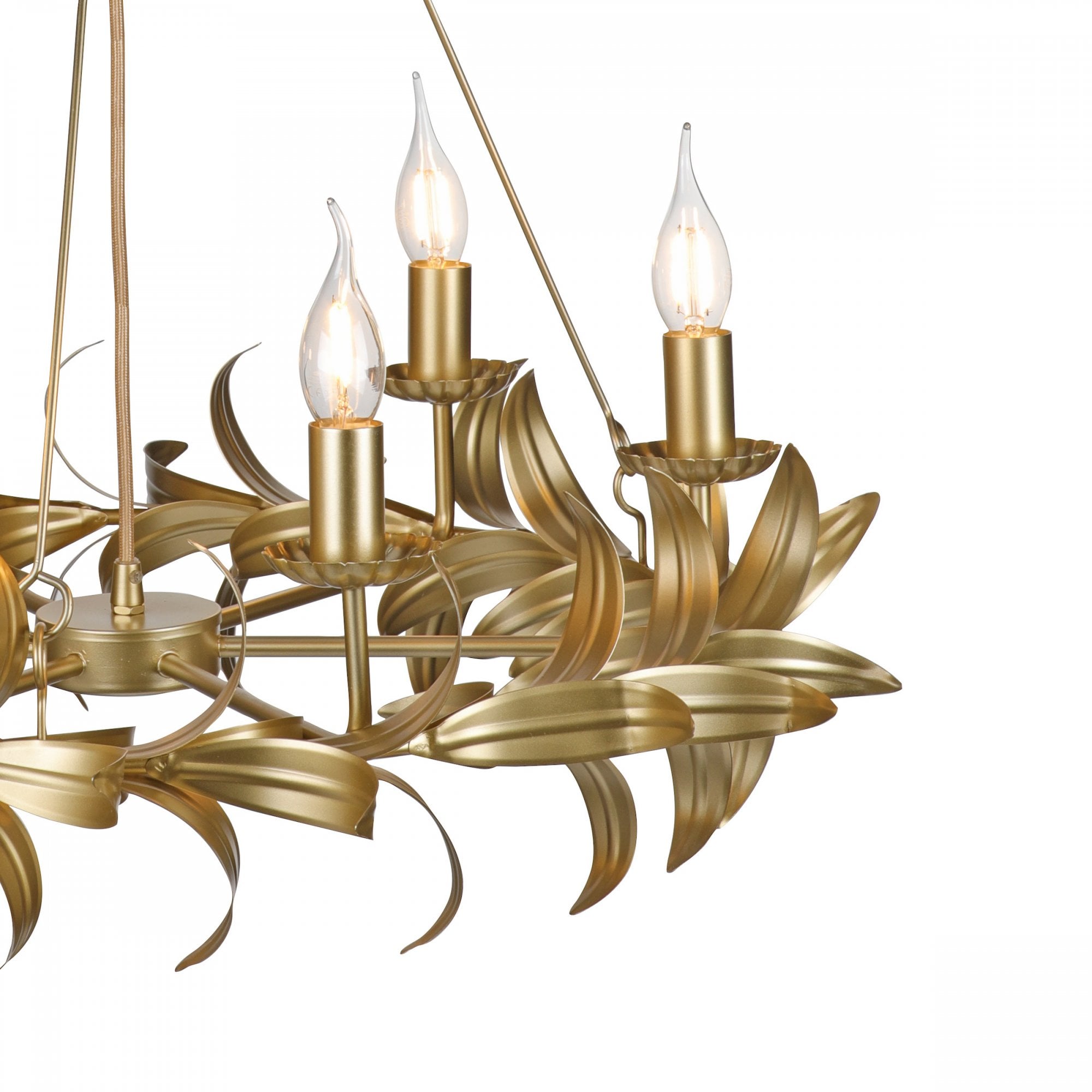 Dar Nadria 6 Light Ceiling Pendant Light In Satin Gold Finish NAD0635