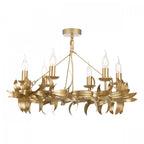 Dar Nadria 6 Light Ceiling Pendant Light In Satin Gold Finish NAD0635
