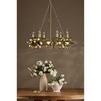 Dar Nadria 6 Light Ceiling Pendant Light In Satin Gold Finish NAD0635