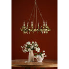 Dar Nadria 6 Light Ceiling Pendant Light In Satin Gold Finish NAD0635