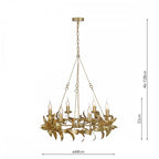 Dar Nadria 6 Light Ceiling Pendant Light In Satin Gold Finish NAD0635