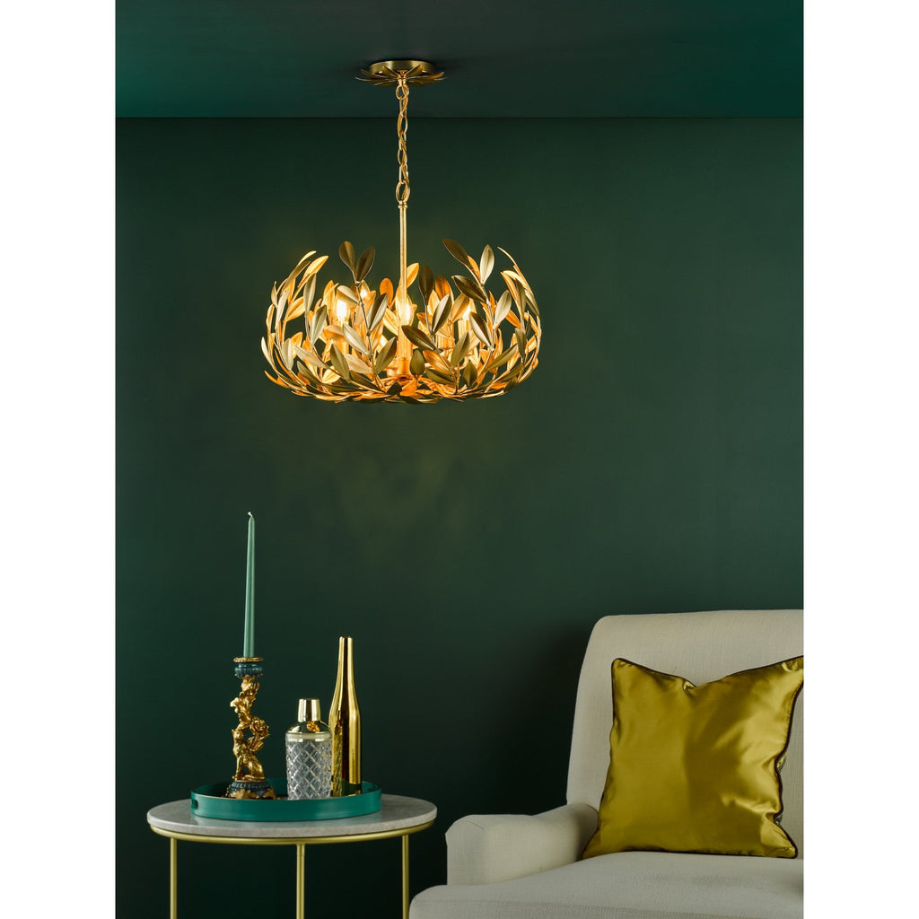 Ercilia 5 Light Ceiling Pendant Light In Gold Leaf Finish ERC0535