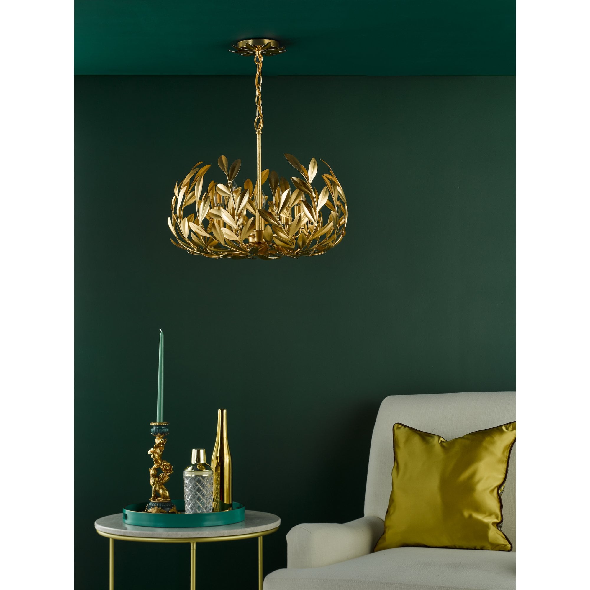 Ercilia 5 Light Ceiling Pendant Light In Gold Leaf Finish ERC0535