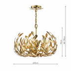 Ercilia 5 Light Ceiling Pendant Light In Gold Leaf Finish ERC0535