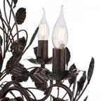 Priscilla 5 Light Ceiling Pendant Light In Matt Black And Bronze Finish PRI0554