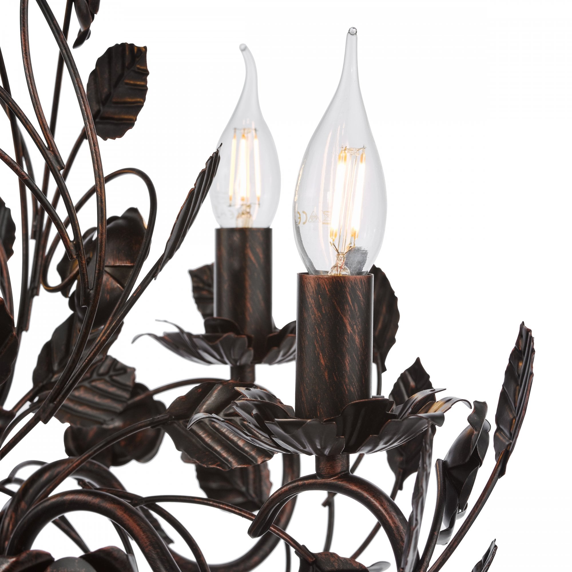 Priscilla 5 Light Ceiling Pendant Light In Matt Black And Bronze Finish PRI0554