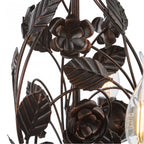 Priscilla 5 Light Ceiling Pendant Light In Matt Black And Bronze Finish PRI0554
