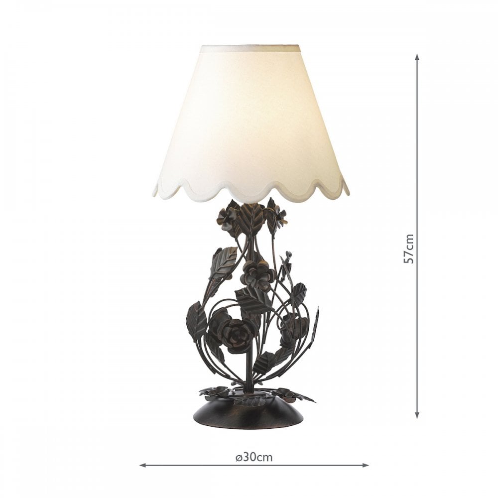 Priscilla Table Lamp Base Only In Black And Bronze Finish PRI4254