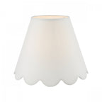 Nerita Ivory Linen Scalloped Tapered Drum Shade 30cm NER122