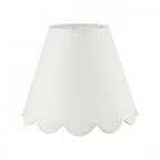 Nerita Ivory Linen Scalloped Tapered Drum Shade 30cm NER122