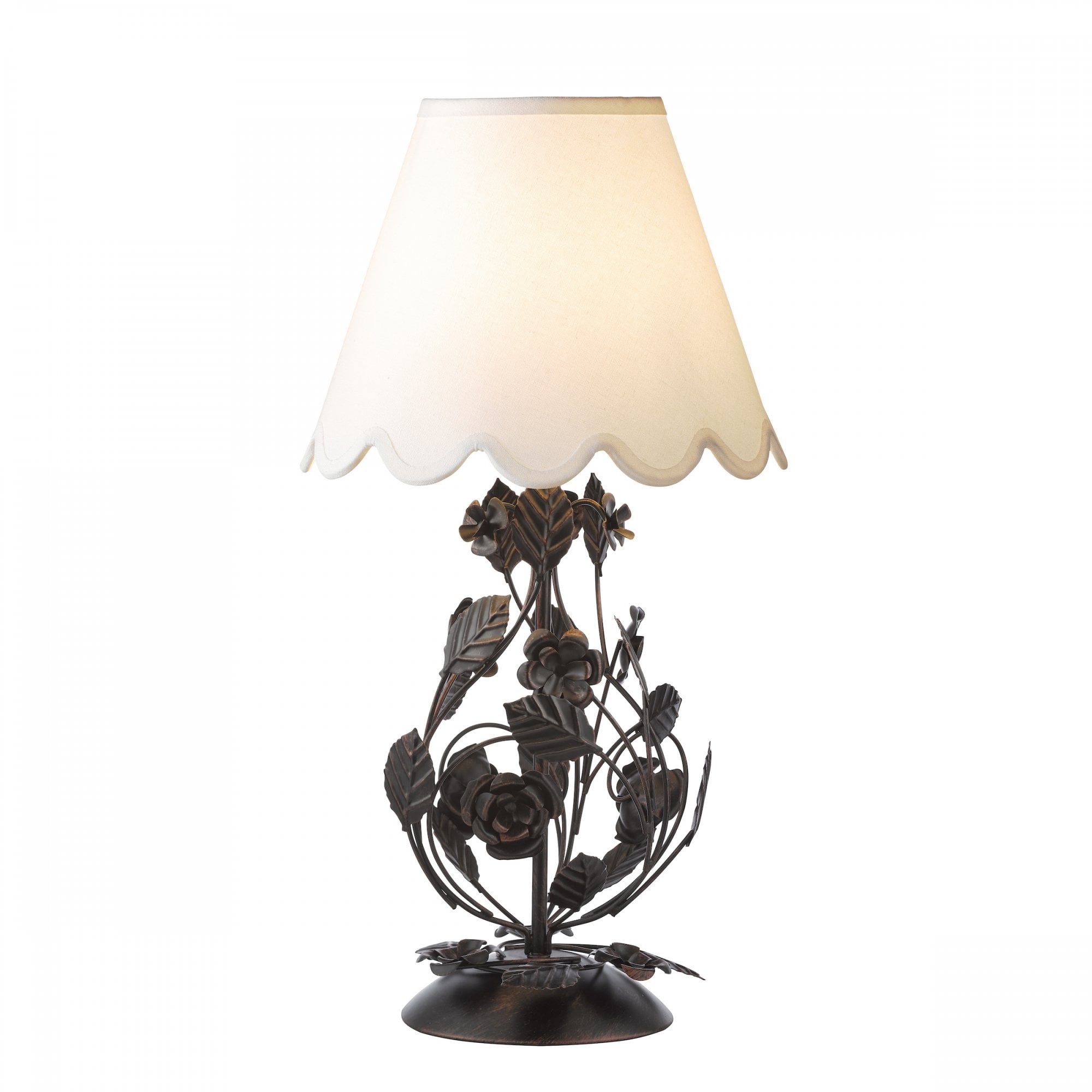 Nerita Ivory Linen Scalloped Tapered Drum Shade 30cm NER122