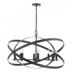 Nitya 8 Light Ceiling Pendant Light In Matt Black Finish NIT0822