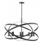Nitya 8 Light Ceiling Pendant Light In Matt Black Finish NIT0822