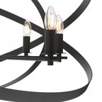Nitya 8 Light Ceiling Pendant Light In Matt Black Finish NIT0822