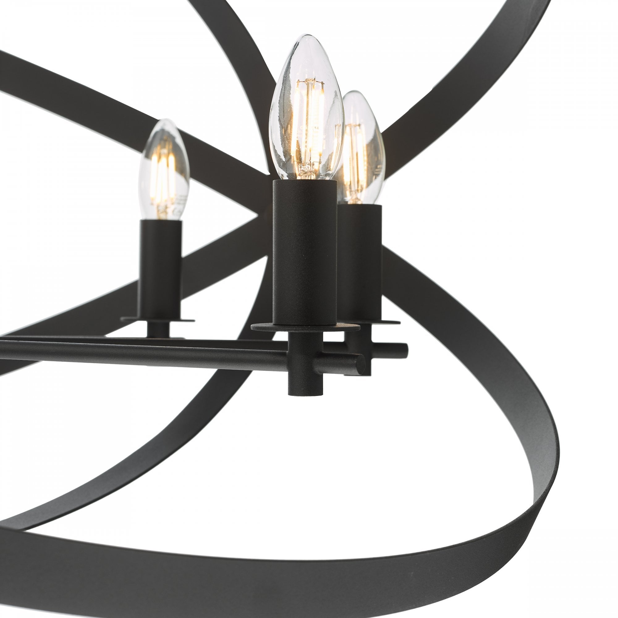 Nitya 8 Light Ceiling Pendant Light In Matt Black Finish NIT0822