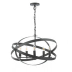 Nitya Industrial 5 Light Ceiling Pendant Light In Matt Black Finish NIT0522