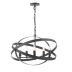 Nitya Industrial 5 Light Ceiling Pendant Light In Matt Black Finish NIT0522