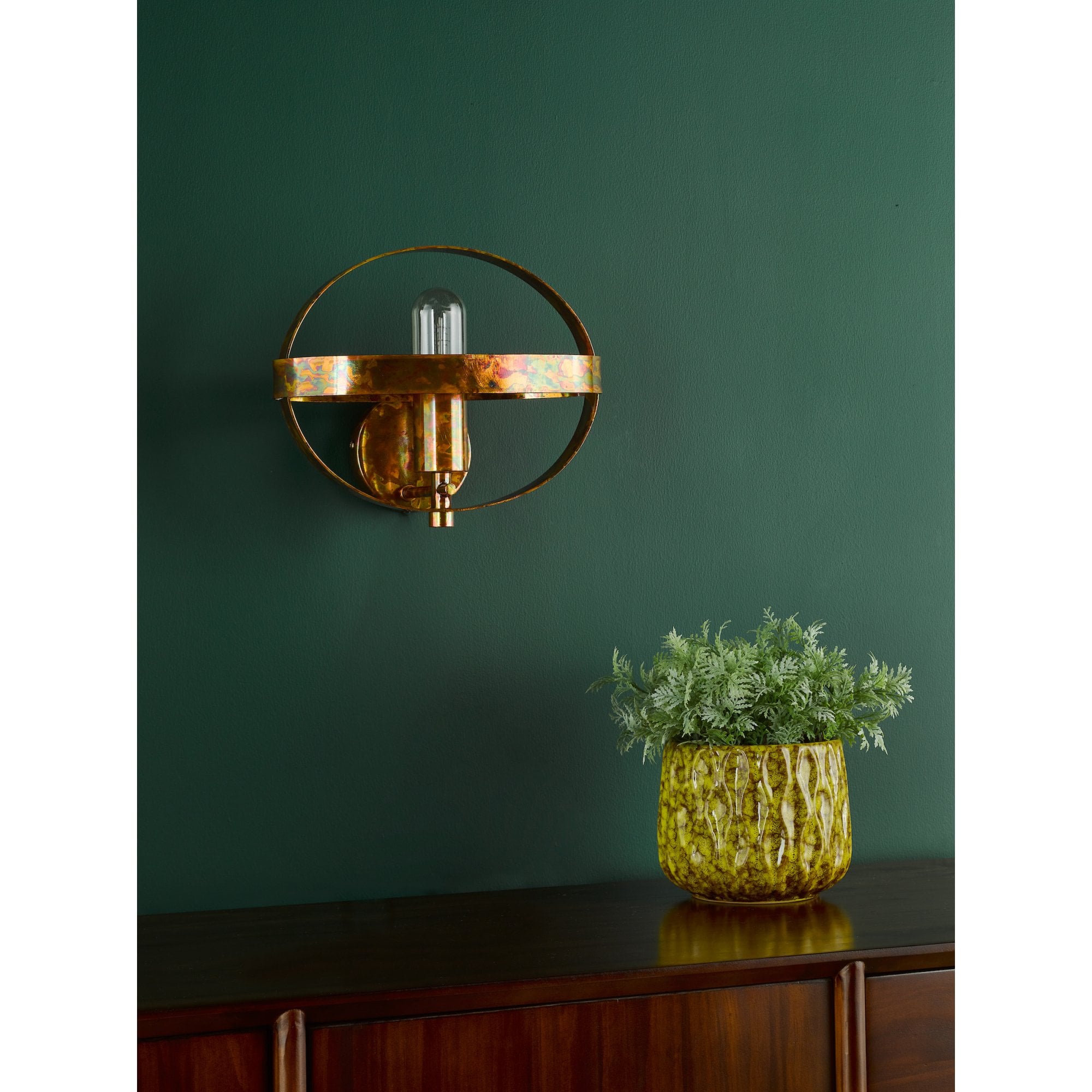 Symbol Wall Light In Mottled Copper Finish SYM0764