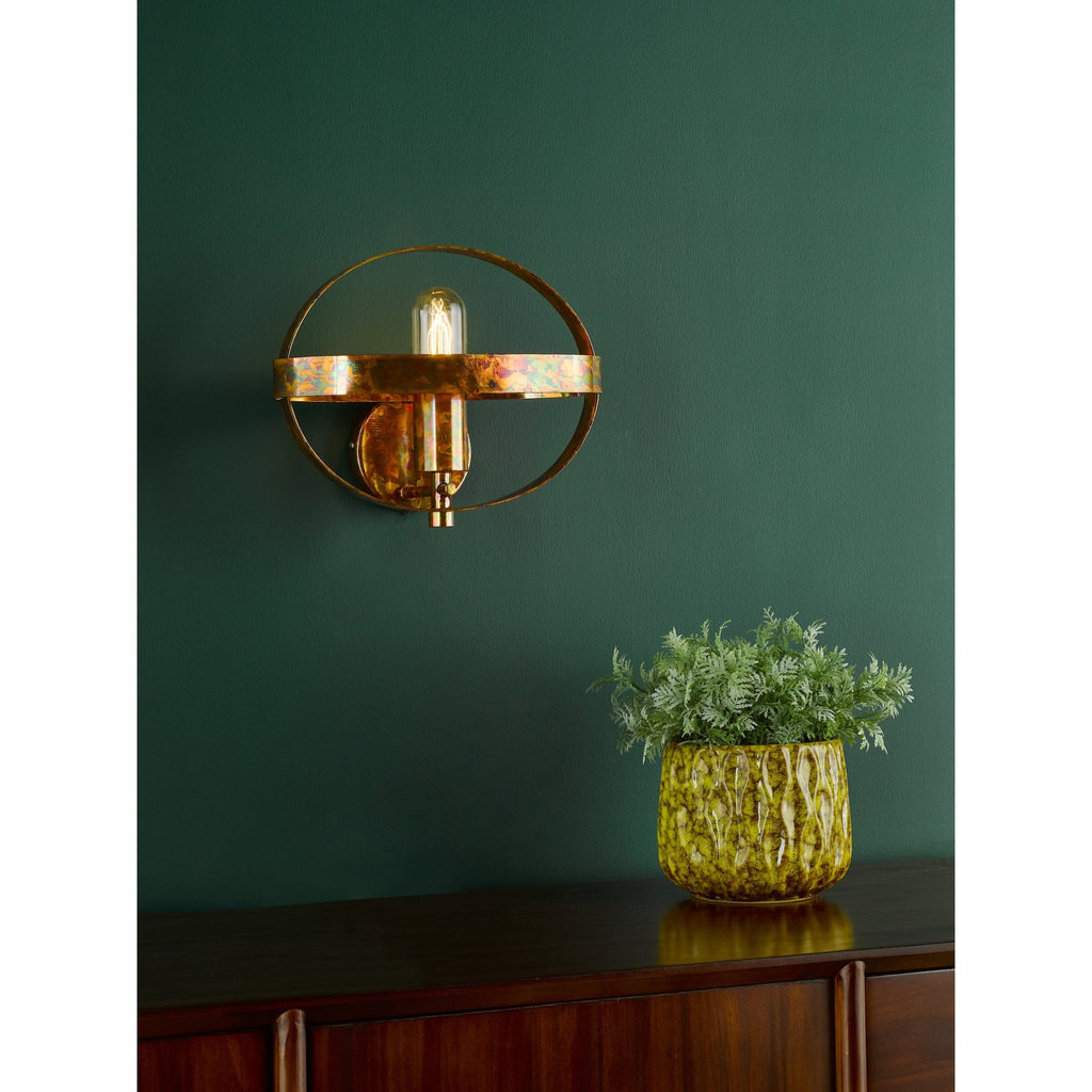 Symbol Wall Light In Mottled Copper Finish SYM0764