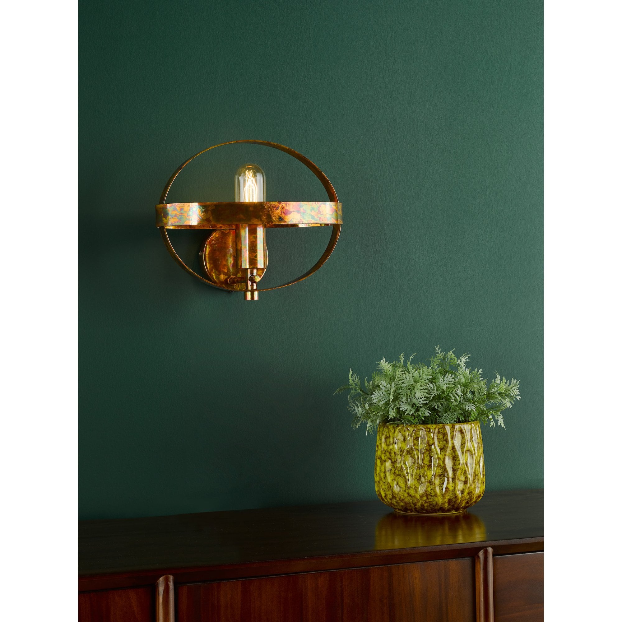 Symbol Wall Light In Mottled Copper Finish SYM0764